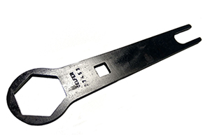 Chave sextavada 50x17mm para tampa do amortecedor dianteiro KTM.