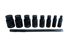 Conjunto com 9 peças extrator de rolamento de rodas.