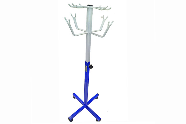 Suporte em Aço com pedestal e regulagem dealtura quadruplo para HVLP.