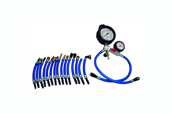 Equipamento para medir pressão e vazão da bomba elétrica de combustivel de veiculos com injeção eletrônica. 