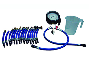 EQUIPAMENTO PARA MEDIR PRESSÃO DA BOMBA ELÉTRICA DE COMBUSTÍVEL DE VEÍCULOS COM INJEÇÃO ELETRÔNICA